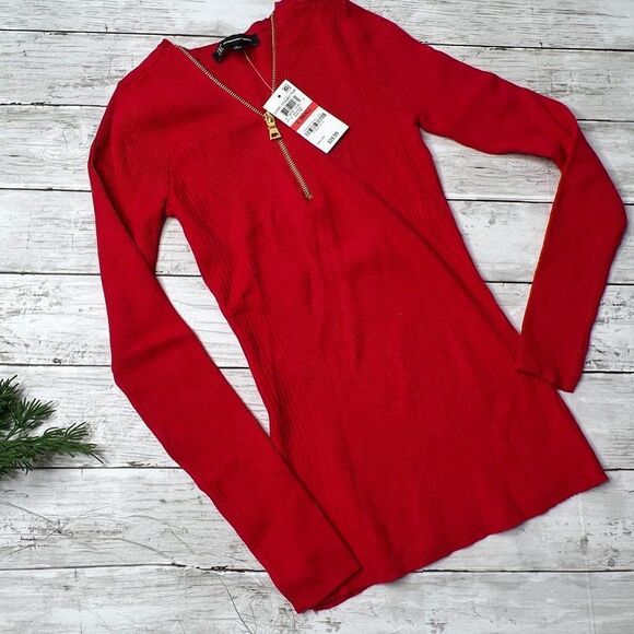 INC Concepts Red long sleeve top XS - Picture 3 of 6